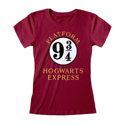 Purple - Side - Harry Potter Womens-Ladies Hogwarts Express T-Shirt