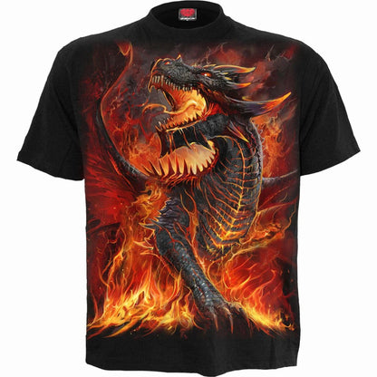 Black - Front - Spiral Direct Unisex Adult Draconis T-Shirt