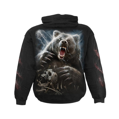 Black - Back - Spiral Direct Unisex Adult Bear Claws Hoodie