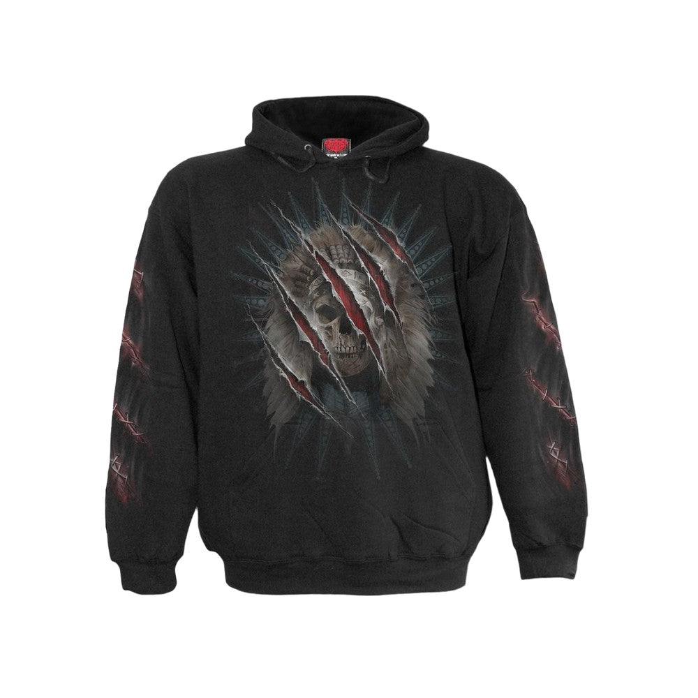Black - Front - Spiral Direct Unisex Adult Bear Claws Hoodie