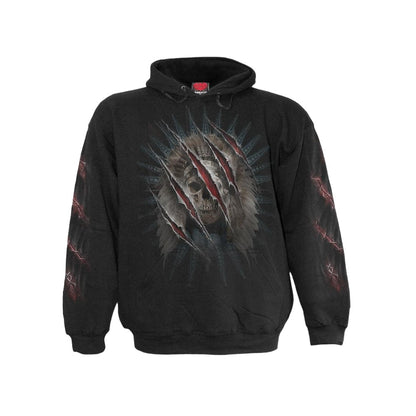 Black - Front - Spiral Direct Unisex Adult Bear Claws Hoodie