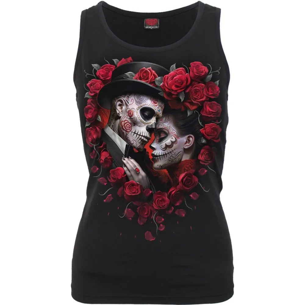 Black - Front - Spiral Direct Womens-Ladies Be Mine Sleeveless Top