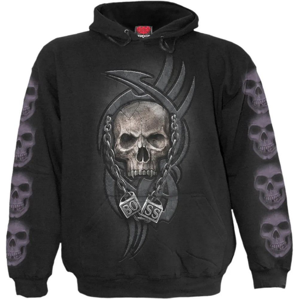 Black - Front - Spiral Direct Unisex Adult Boss Reaper Hoodie