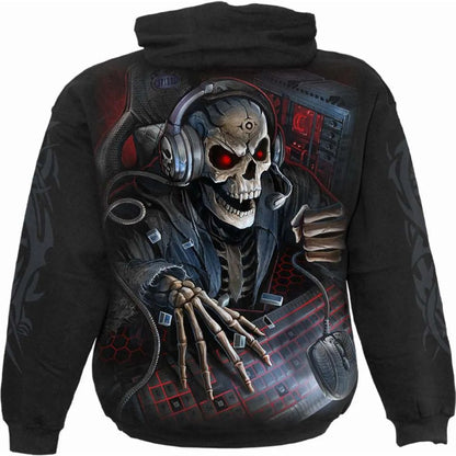 Black - Back - Spiral Direct Unisex Adult PC Gamer Hoodie