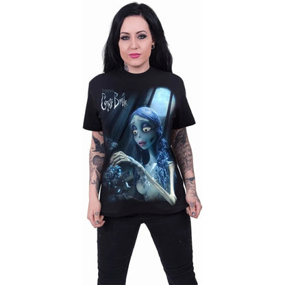 Black - Back - Corpse Bride Unisex Adult Glow In The Dark T-Shirt