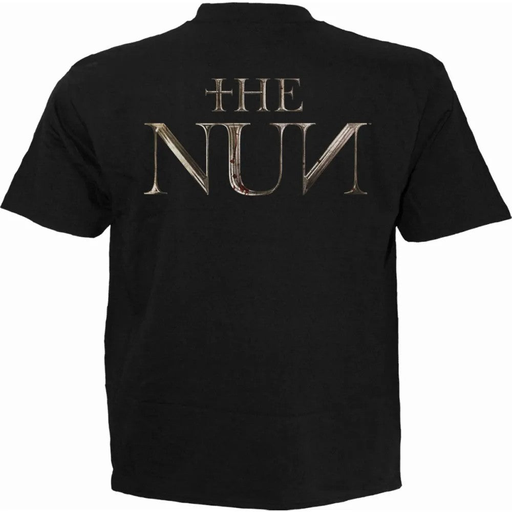 Black - Back - The Nun Unisex Adult Skull Illusion T-Shirt