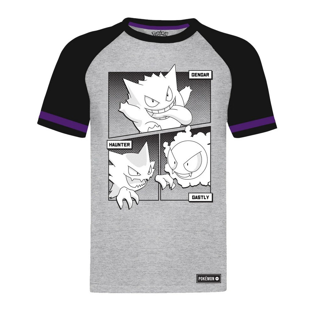 Heather Grey - Front - Pokemon Unisex Adult Shadow Raglan T-Shirt