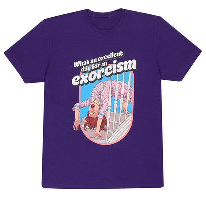 Purple - Front - The Exorcist Unisex Adult Excellent Day For An Excorism T-Shirt
