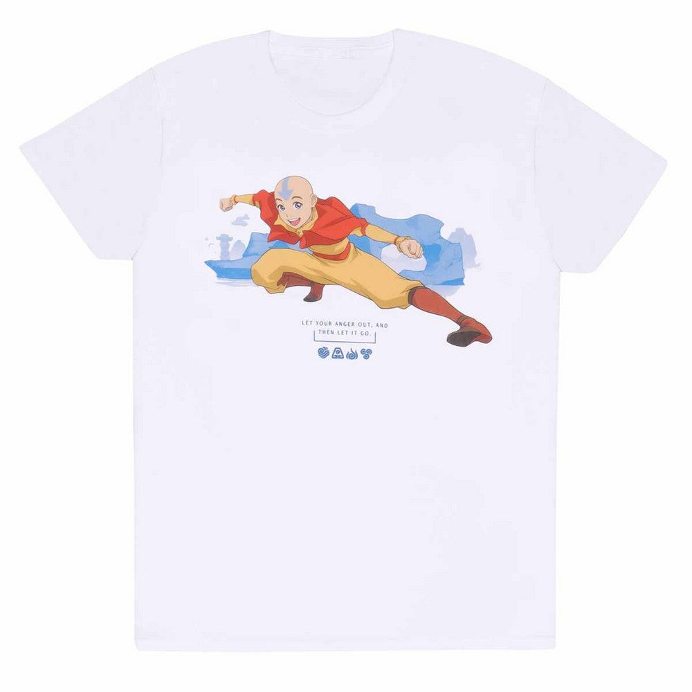 White - Front - Avatar: The Last Airbender Unisex Adult Aang T-Shirt