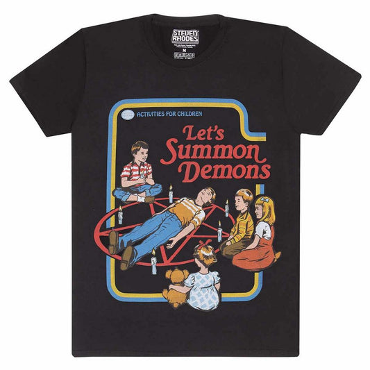 Black - Front - Steven Rhodes Unisex Adult Lets Summon Demons T-Shirt