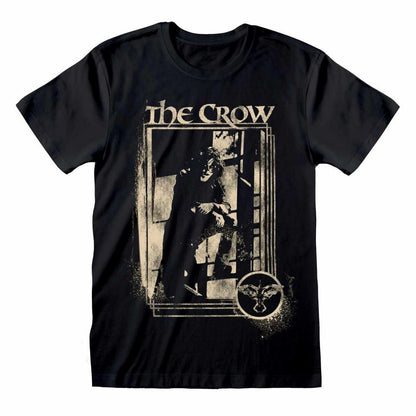 Black - Front - The Crow Unisex Adult Window T-Shirt