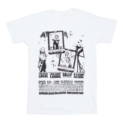 White-Black - Front - Nightmare Before Christmas Unisex Adult Monochrome T-Shirt