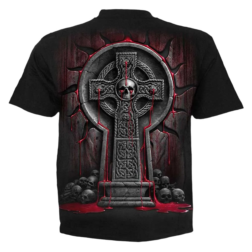 Black - Back - Spiral Direct Unisex Adult Bleeding Souls T-Shirt