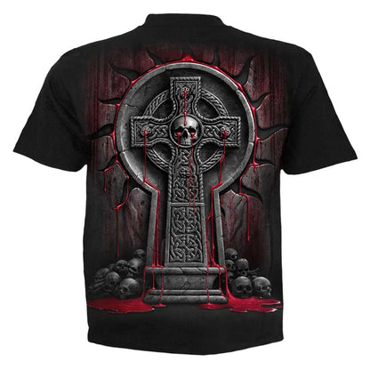 Black - Back - Spiral Direct Unisex Adult Bleeding Souls T-Shirt