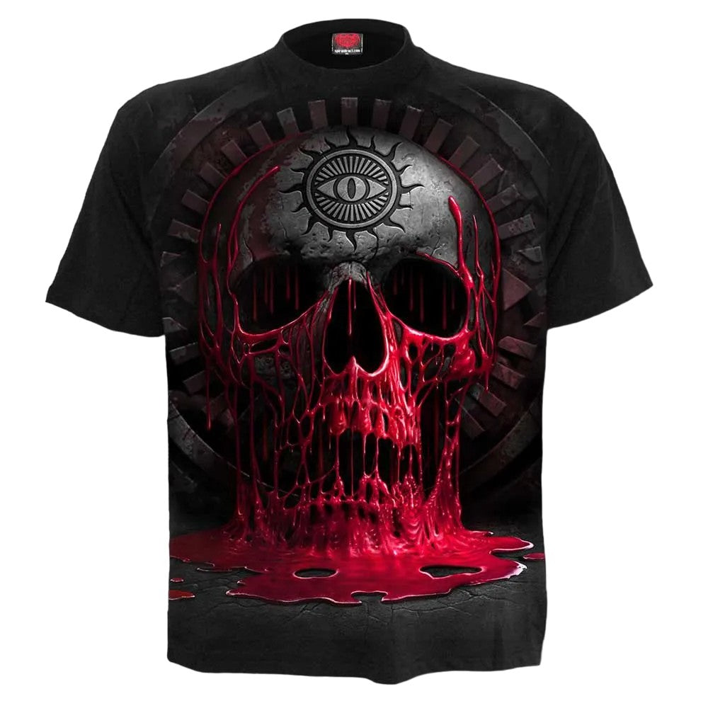 Black - Front - Spiral Direct Unisex Adult Bleeding Souls T-Shirt
