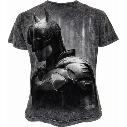 Black - Front - Spiral Direct Unisex Adult Acid Rain Batman T-Shirt