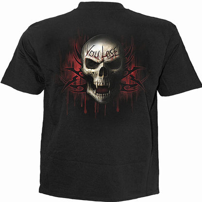 Black - Back - Spiral Direct Childrens-Kids Game Over T-Shirt