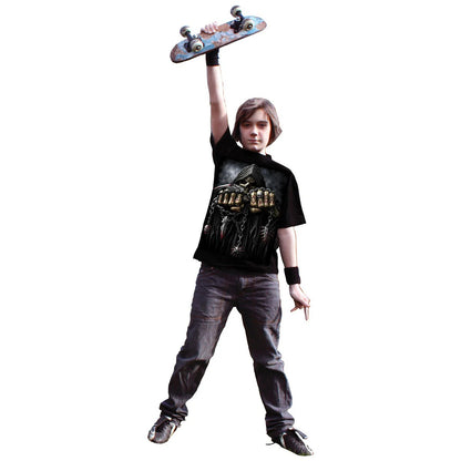 Black - Side - Spiral Direct Childrens-Kids Game Over T-Shirt