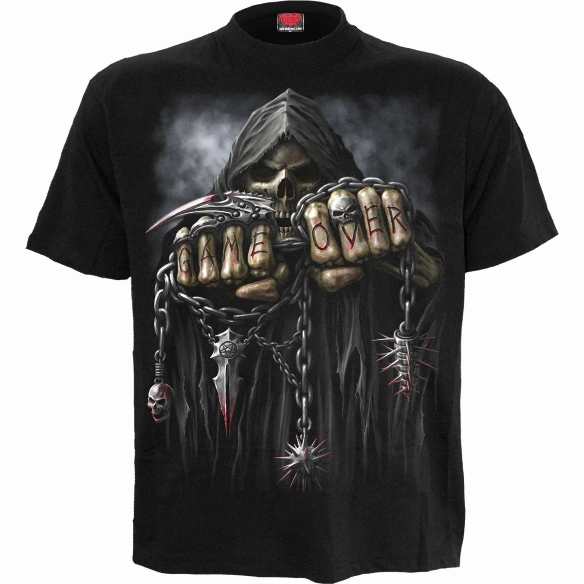 Black - Front - Spiral Direct Childrens-Kids Game Over T-Shirt