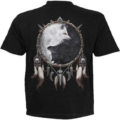 Black - Back - Spiral Direct Unisex Adult Wolf Chi T-Shirt