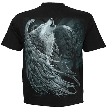 Black - Back - Spiral Direct Unisex Adult Wolf Spirit Short-Sleeved T-Shirt