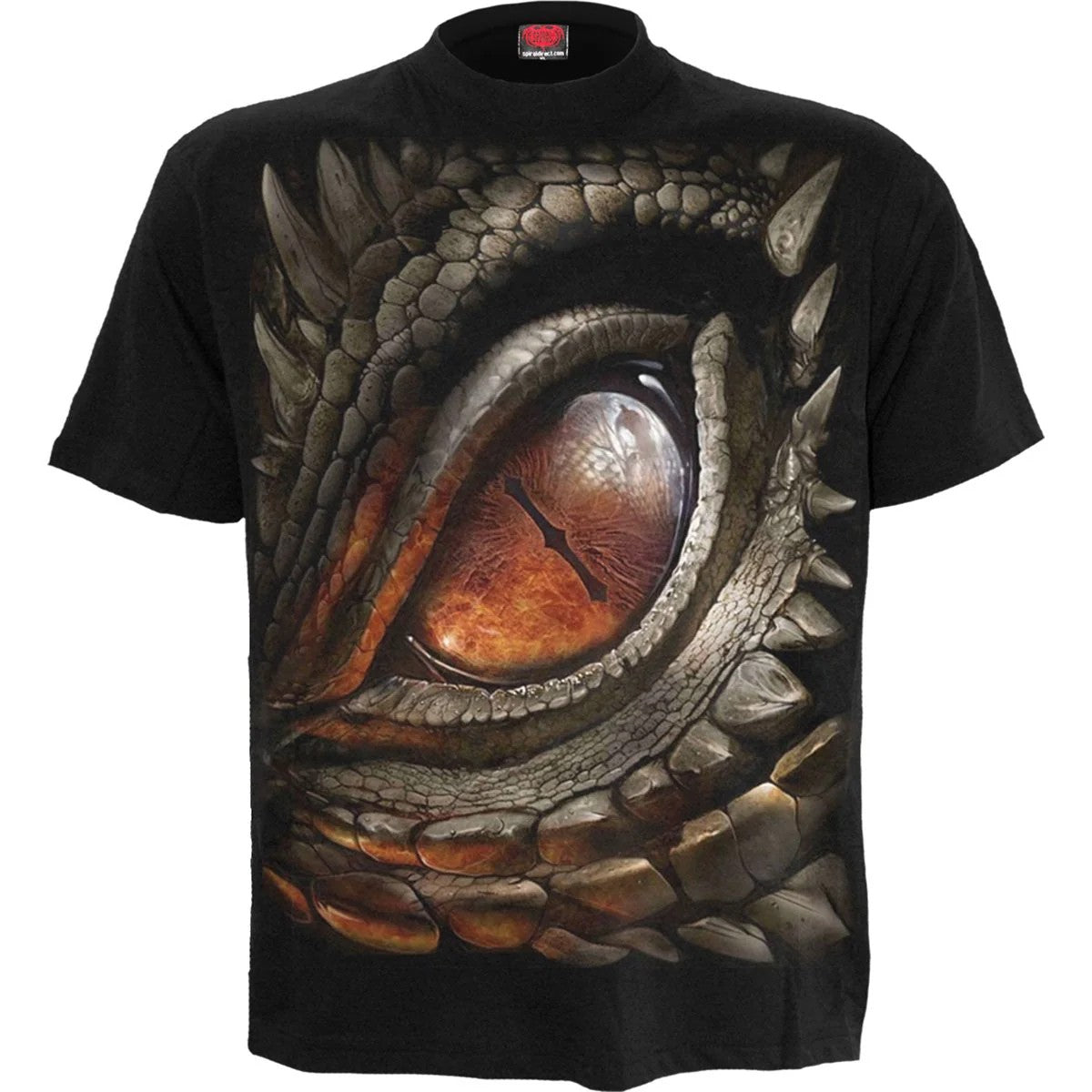 Black - Front - Spiral Direct Unisex Adult Dragon Eye Short-Sleeved T-Shirt