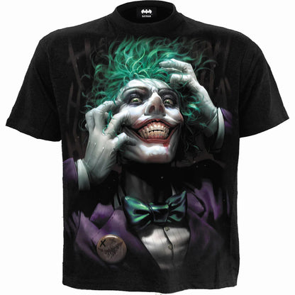 Black - Front - Spiral Direct Unisex Adult Freak The Joker T-Shirt