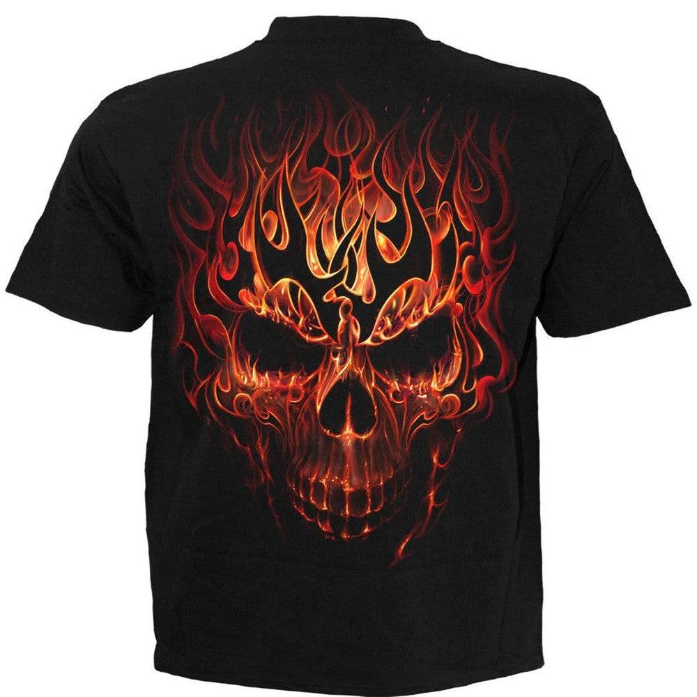 Black - Back - Spiral Direct Unisex Adult Skull Blast Short-Sleeved T-Shirt