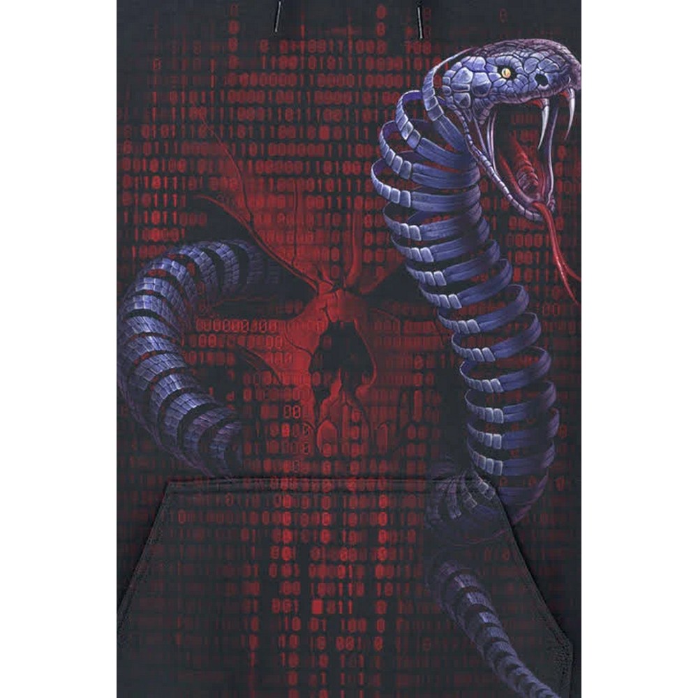 Black - Side - Spiral Direct Unisex Adult Python Print Hoodie