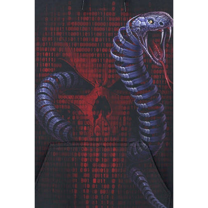 Black - Side - Spiral Direct Unisex Adult Python Print Hoodie