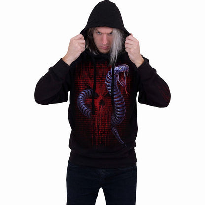 Black - Lifestyle - Spiral Direct Unisex Adult Python Print Hoodie