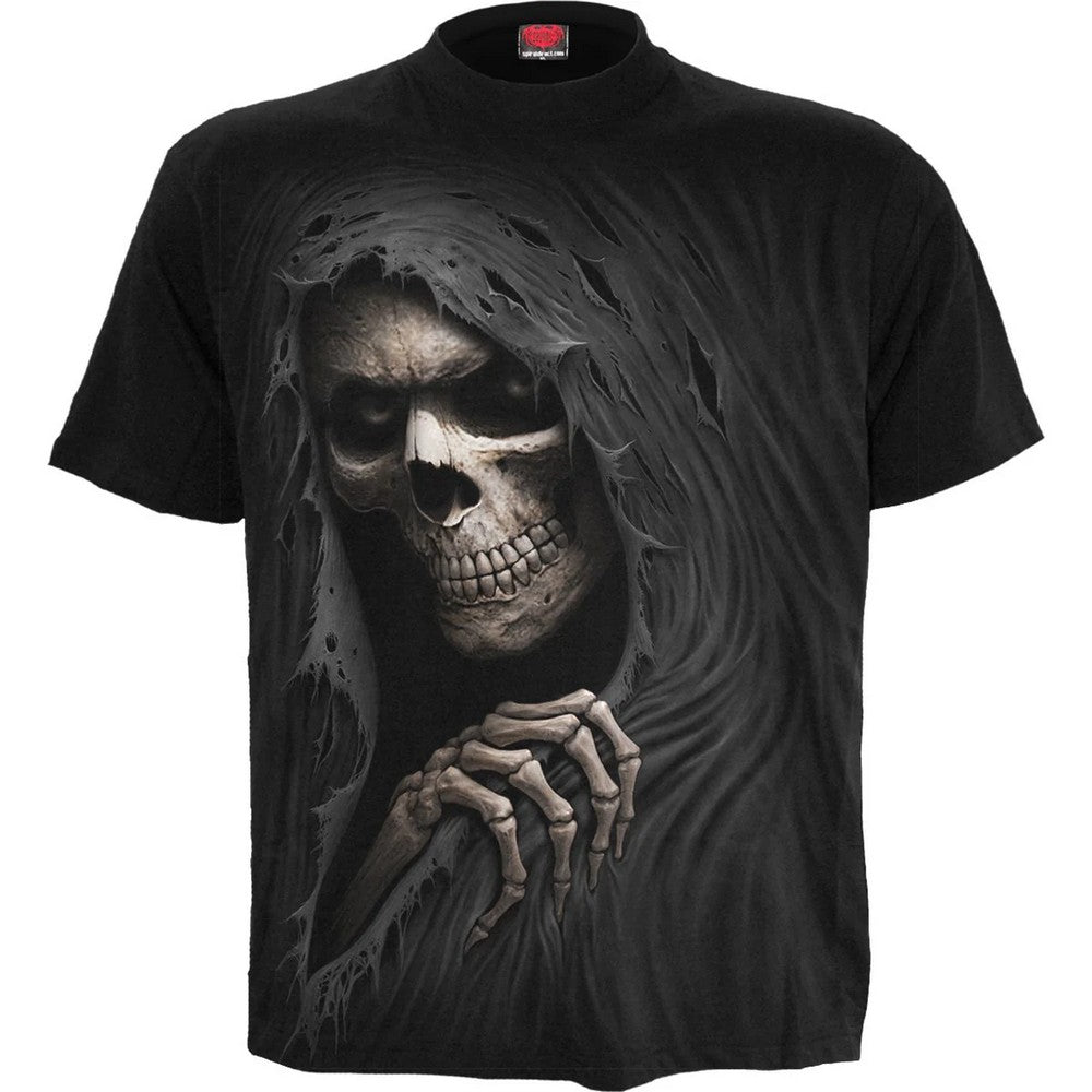 Black - Front - Spiral Direct Unisex Adult Grim Ripper T-Shirt