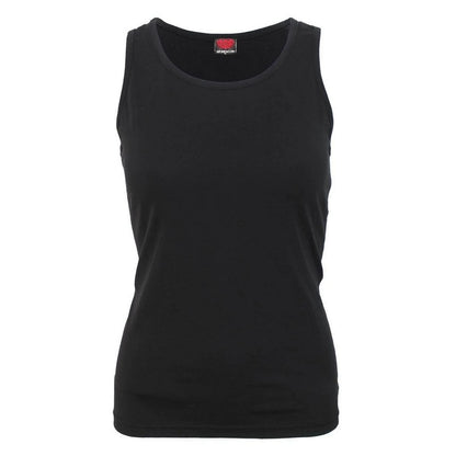 Black - Front - Spiral Direct Womens-Ladies Urban Fashion Razor Back Sleeveless Tank Top