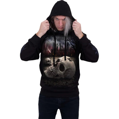 Black - Side - Spiral Direct Unisex Adult Dead World Hoodie
