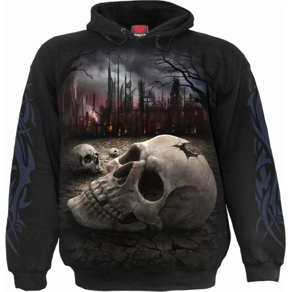 Black - Front - Spiral Direct Unisex Adult Dead World Hoodie