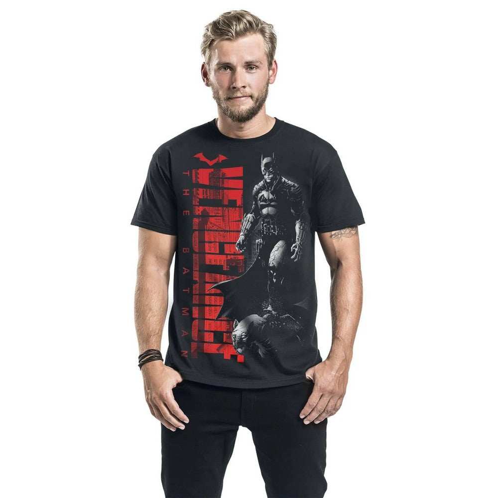 Black - Side - Batman Unisex Adult Comic Cover T-Shirt