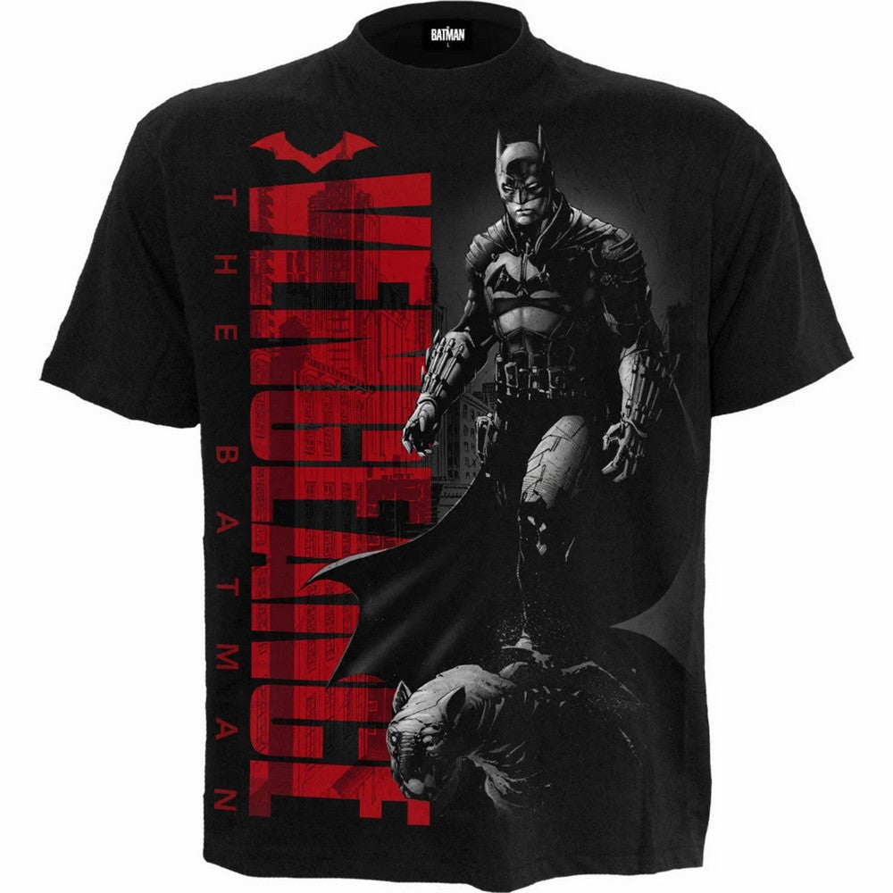 Black - Front - Batman Unisex Adult Comic Cover T-Shirt