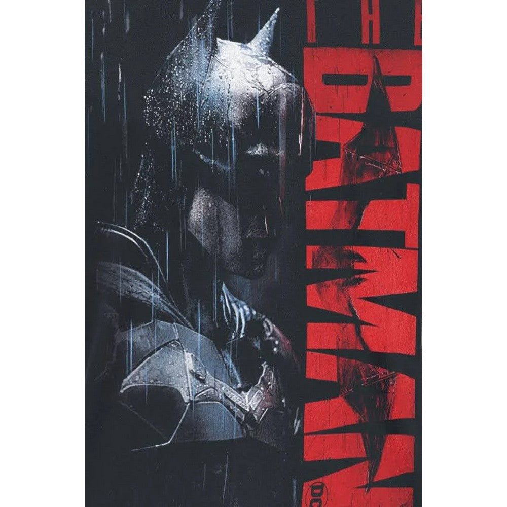 Black - Side - Batman Unisex Adult Raining Vengeance T-Shirt