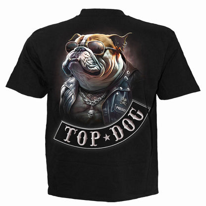 Black - Back - Spiral Direct Unisex Adult Top Dog Short-Sleeved T-Shirt