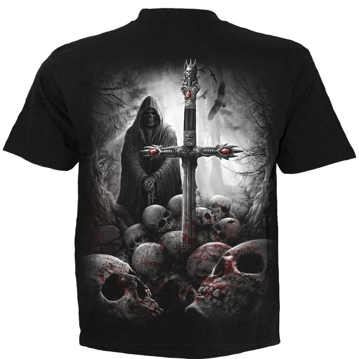 Black - Back - Spiral Direct Unisex Adult Soul Searcher T-Shirt