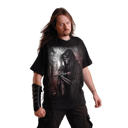 Black - Side - Spiral Direct Unisex Adult Soul Searcher T-Shirt