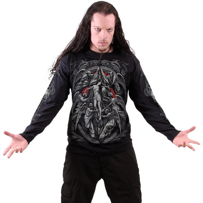 Black - Side - Spiral Direct Unisex Adult Reaper´s Door Long-Sleeved T-Shirt