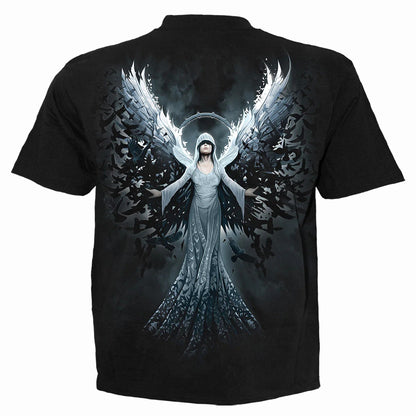 Black - Back - Spiral Direct Unisex Adult Ethereal Angel T-Shirt