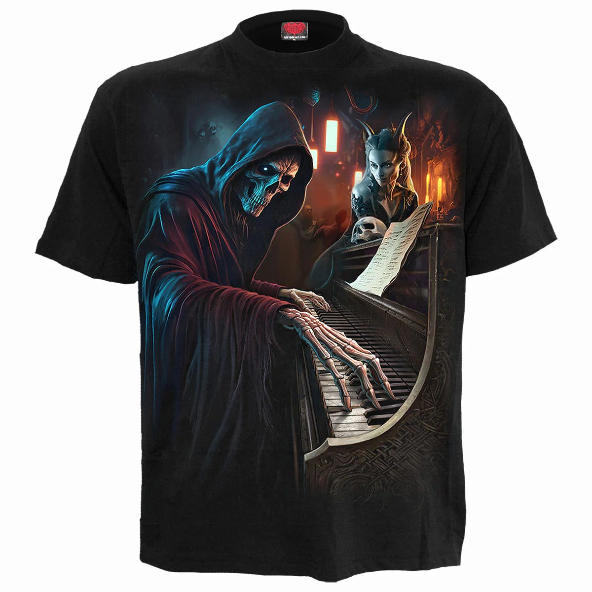 Black - Front - Spiral Direct Unisex Adult Midnight Blues Short-Sleeved T-Shirt