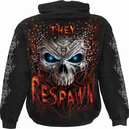 Black - Back - Spiral Direct Childrens-Kids Respawn Drawstring Hoodie