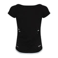 Black - Back - Spiral Direct Womens-Ladies Rock Angel Ripped 2 in 1 T-Shirt