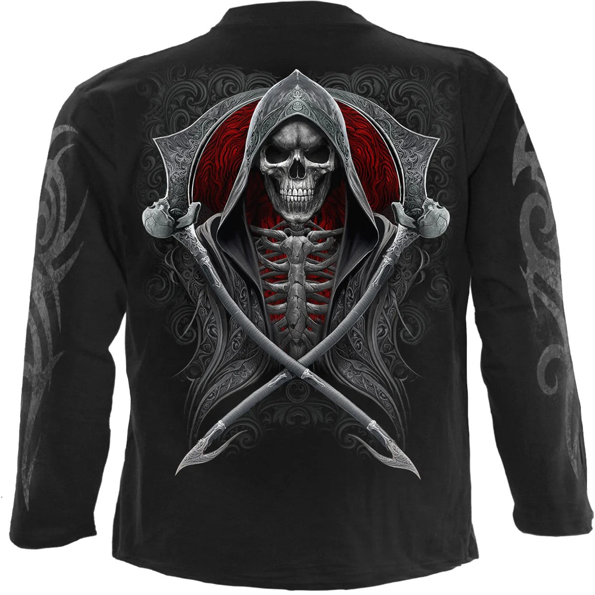 Black - Back - Spiral Direct Unisex Adult Reaper´s Portal Long-Sleeved T-Shirt