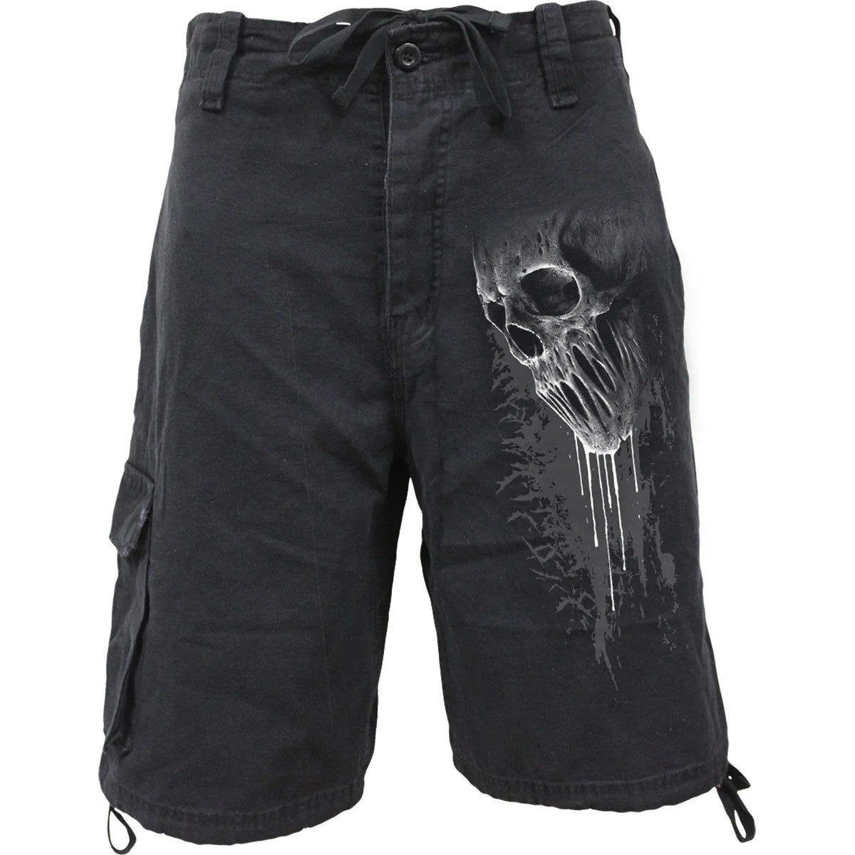 Black - Front - Spiral Direct Unisex Adult Bat Curse Cargo Shorts