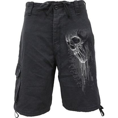 Black - Front - Spiral Direct Unisex Adult Bat Curse Cargo Shorts