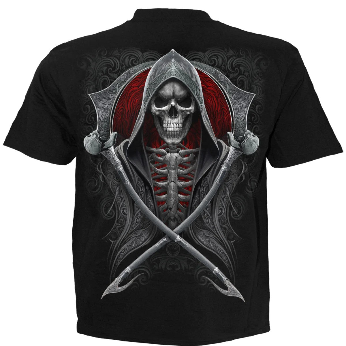 Black - Back - Spiral Direct Unisex Adult Reaper´s Portal T-Shirt